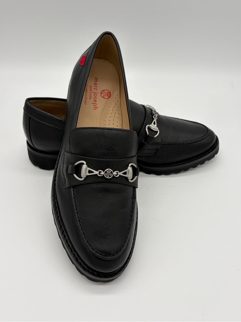 Marc Joseph New York Nancy LN Leather Loafers Black Nappa NWOB 8.5